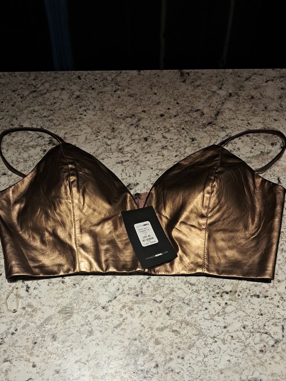 Fashion Nova Metallic Gold Bralette